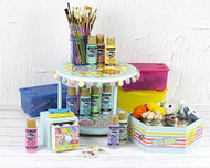 Decoupaged Craft Room Organization Set