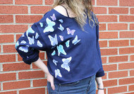 Fluttering Butterflies Cropped Sweatshirt