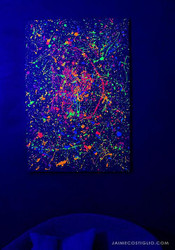 Black Light Splatter Art