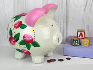 Posy Flowered Piggy Bank