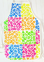 Cheetah Kid's Apron Painted with Neon SoSoft Paint