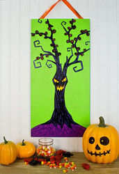 Sparkly, Spooky, & Creepy Tree Wall Hanging