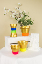 Assorted Metallic and Neon Pots