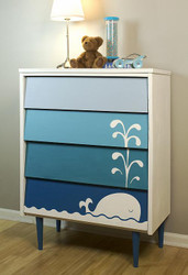 Kid's Blue Ombre Whale Dresser