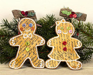 Sweet Gingerbread Boy and Girl Ornaments