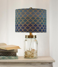 Fish Scale Stenciled Lampshade