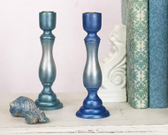 By the Sea Blue and Aqua Candlesticks