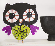 Halloween Glitter Owl Clock