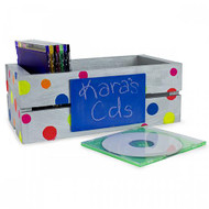 Metallic and Neon Dotted CD Crate