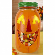 Candy Corn Pumpkin Jar