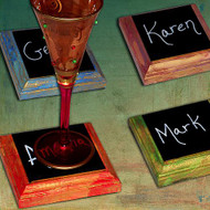 Chalkboard and Glass Coasters