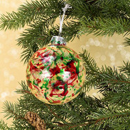 Red and Green Christmas Splatter Ornament