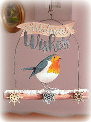 Christmas Robin on a Branch