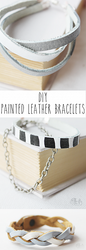 DIY Painted Leather Bracelets