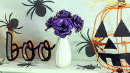 DIY Iridescent Halloween Paper Flowers