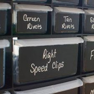 Chalkboard Paint for Storage Organization