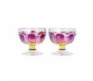 Floral Glass Painted Ice Cream Bowls