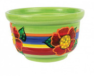 Flowered Glazed Fiesta Bowl