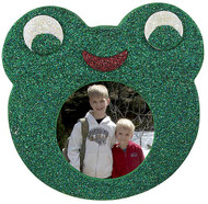 Glittery Frog Face Frame