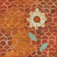 Honeycomb Canvas with Paper Flower