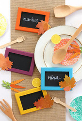 Chalkboard Style Thanksgiving Placecards