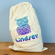 Owl Canvas Laundry Bag