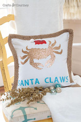 Santa Claws Christmas Pillow