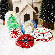 Symbols of Christmas Painted Rocks