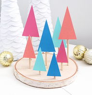 DIY Modern Christmas Forest Decor