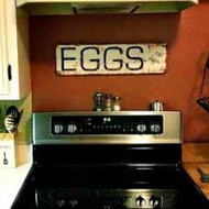 DIY Vintage Egg Sign