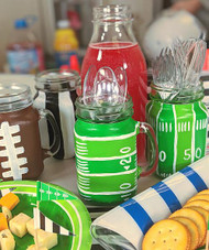 Football-Inspired Painted Glassware