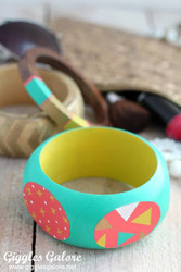 Funky Painted Wooden Bracelet