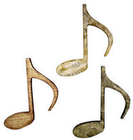 Decou-paged Musical Note Trio