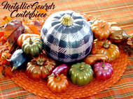 Metallic Gourds Centerpiece