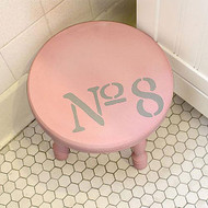 Painted Stool with Numbers