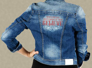 Painted Jean Jacket | Believe