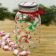 Peppermint Candy Canning Jar