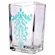 Elegant Stenciled Damask Vase