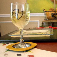 Initial Hand-Painted Wine Glasses