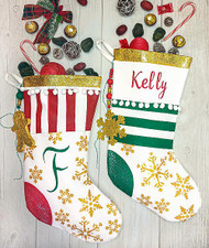 Personalized Holiday Stocking Pair