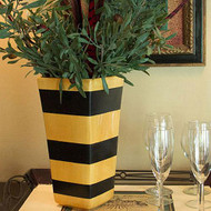 Tuscan Style Striped Vase