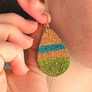 DIY Earrings | Glitter Tear Drops