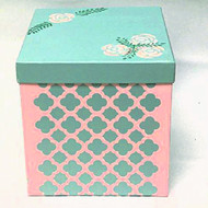 Stenciled Shabby Chic Valentine Goody Box