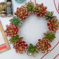 DIY Fall Wreath | Glittery Succulents