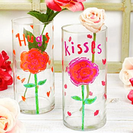 Valentine's Day Gift |  Personalized Painted Flower Vase