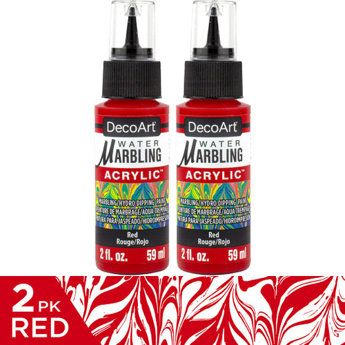 Water Marbling Paint Red 2pk