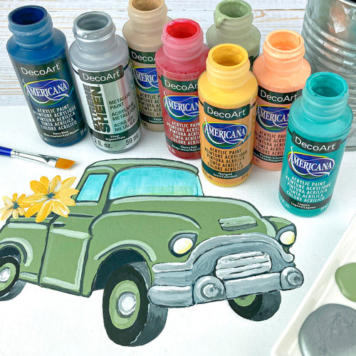 Vintage Truck Colors Acrylic Paint Set