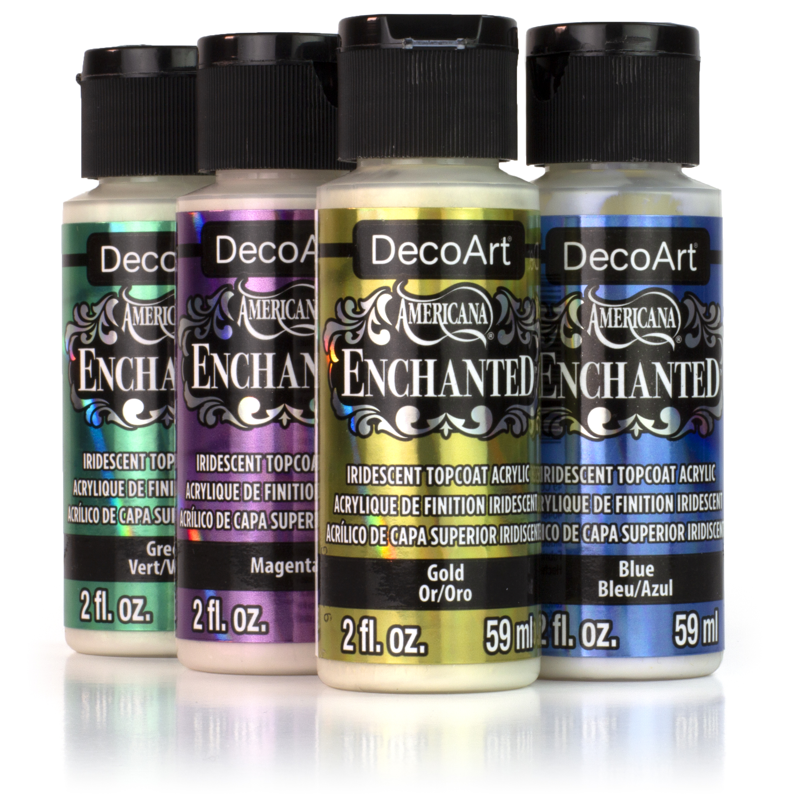  DecoArt Dazzling Metallics Americana Acrylic Paint - 4 Pack  Teal Craft Metallic Acrylic Paint - Multi Surface Iridescent Acrylic Paint  Set for Arts and Crafts, Wall Art, Model Kit Paint with
