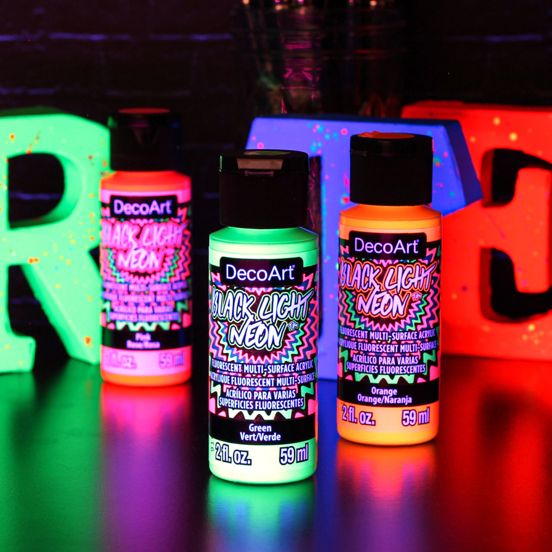 DecoArt Black Light Neon Acrylic Paint, Hobby Lobby, 1938653