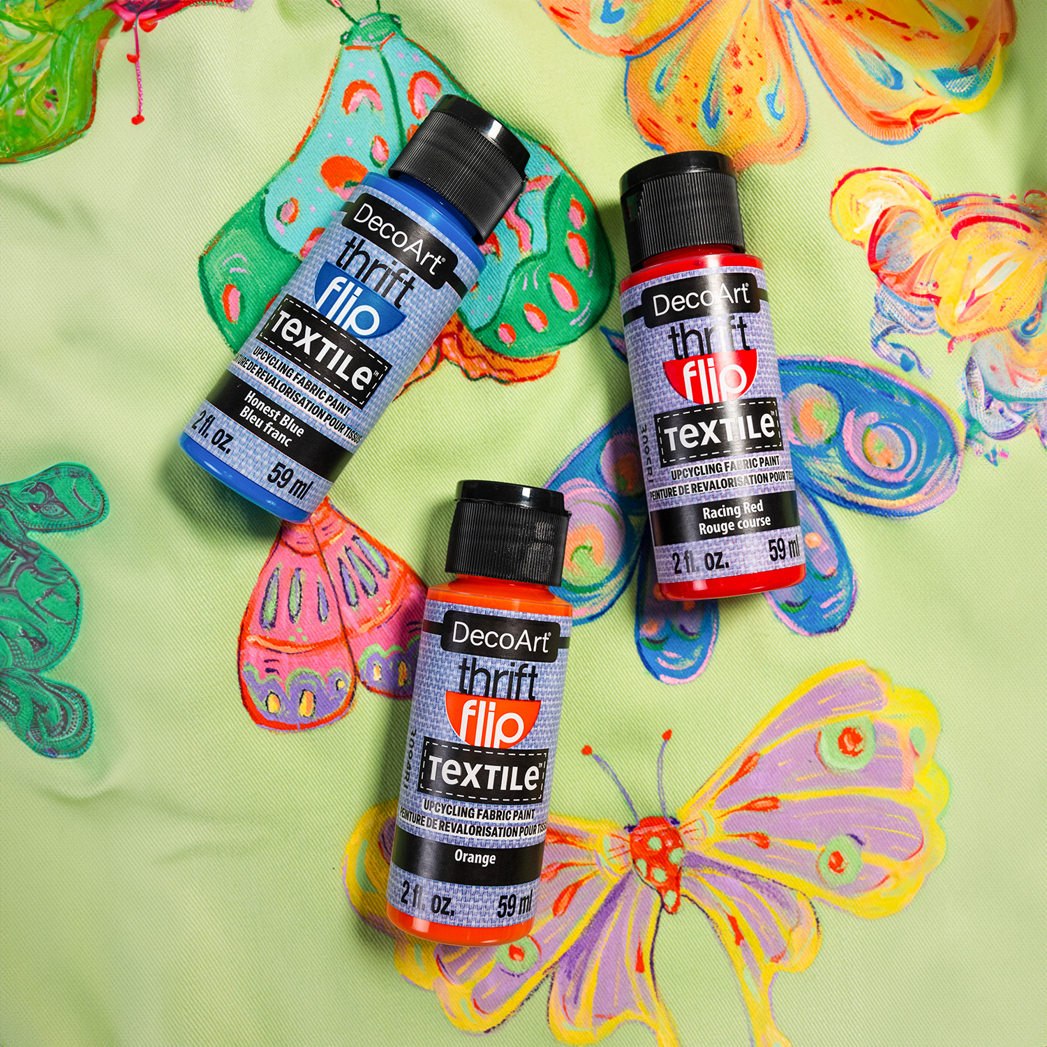 Matte fabric paints for Fabric Painting and Coloring. Large Selection of  Textile Paints